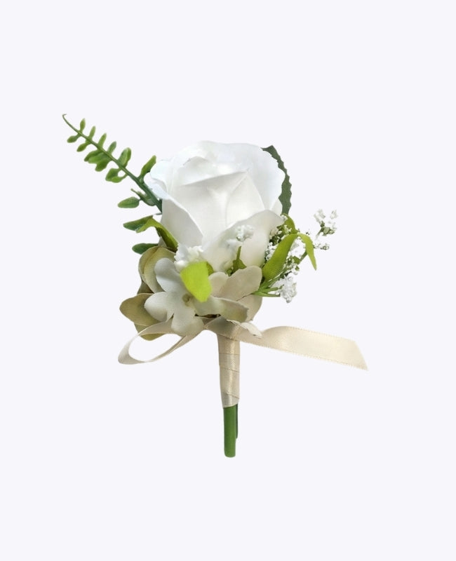 Flor de lapela Branco Homem «Gabriel»