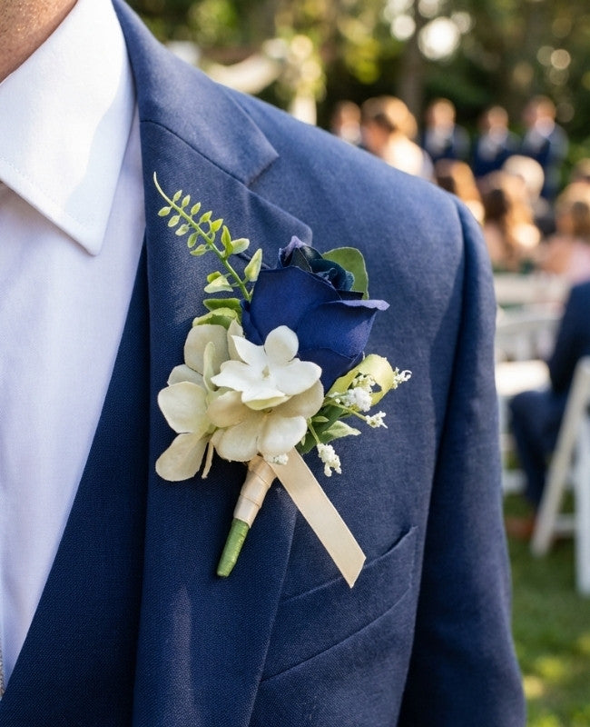 Flor de lapela Azul Homem «Gabriel»