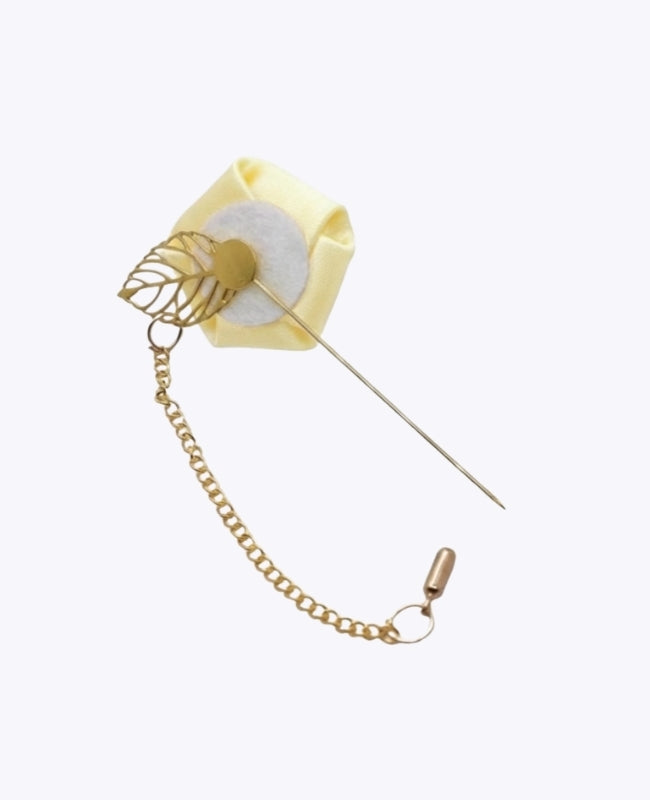 Flor de lapela Amarelo Homem «Alfred»