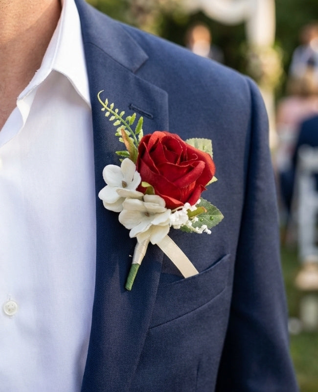 Flor de lapela Vermelho Homem «Gabriel»