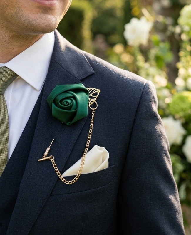 Flor de lapela Verde Homem «Alfred»
