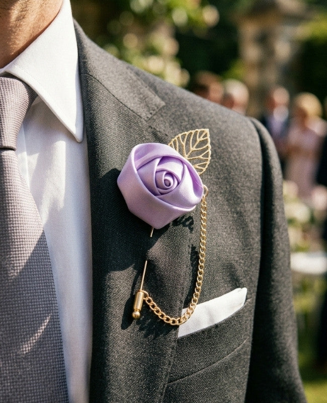 Flor de lapela Violeta Homem «Alfred»