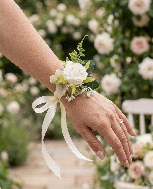 Pulseira Flor Bege Mulher «Gabriel»