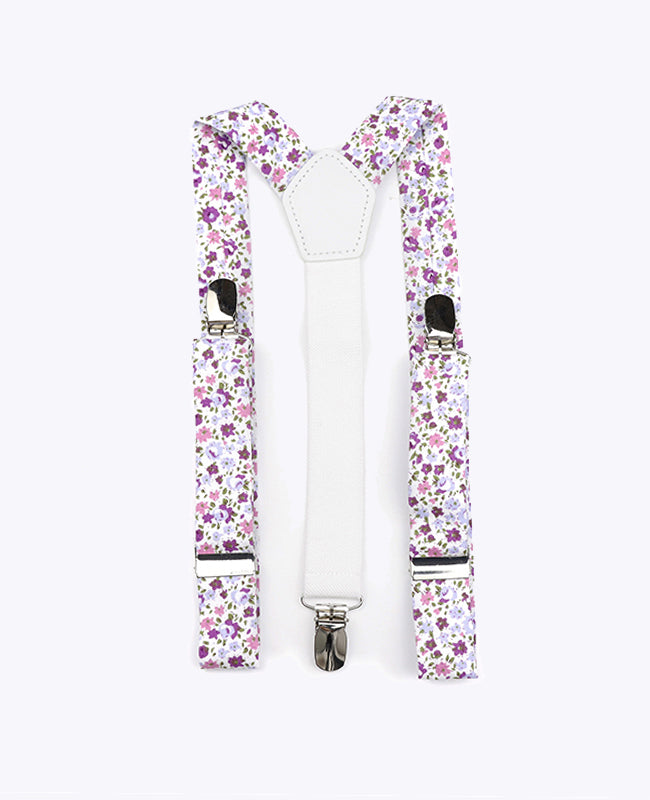 Suspensórios Criança Liberty Violeta em Algodão «Gaspard»