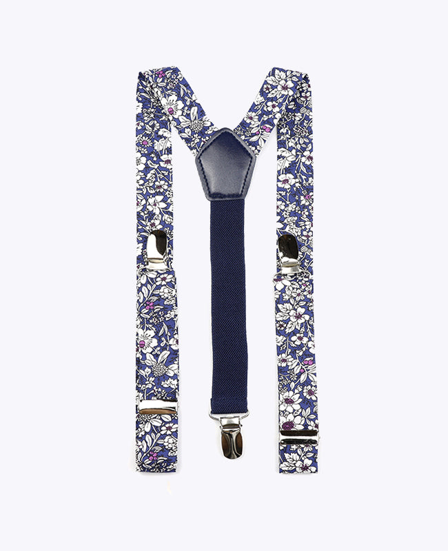 Suspensórios Criança Liberty Azul n°1 em Algodão «Clovis»