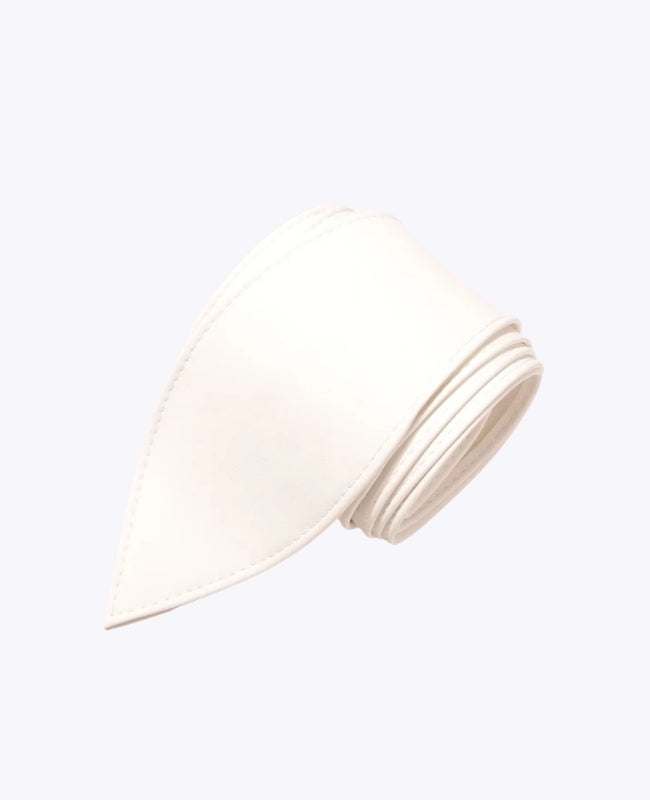 Cinto de Vestido com Laço Mulher Branco em Couro "Mathilde"