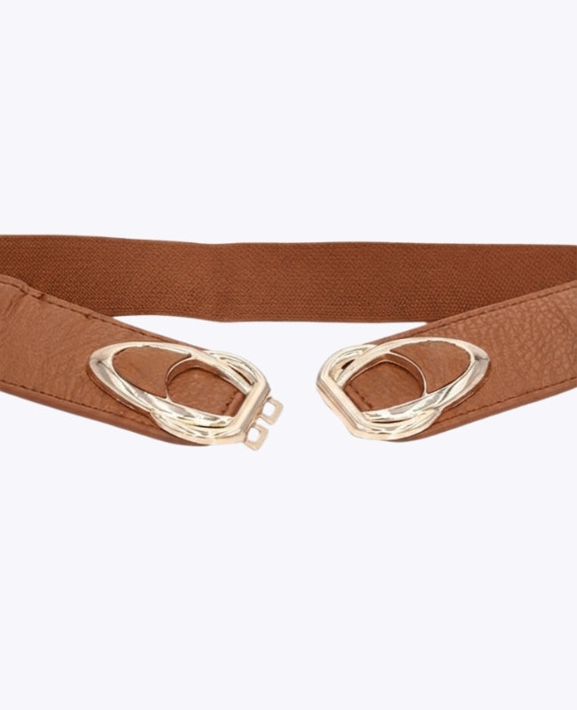 Cinto de Vestido Elástico Mulher Castanho em Couro "Louise"