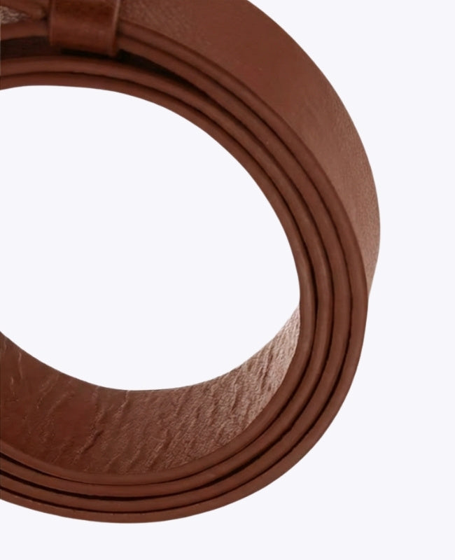 Cinto de Vestido Mulher Castanho em Couro "Clémence"