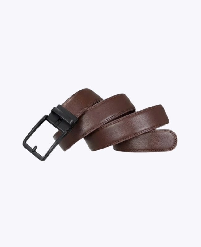Ceinture de Costume Homme Marron en Cuir Sans Trou "Gustave"
