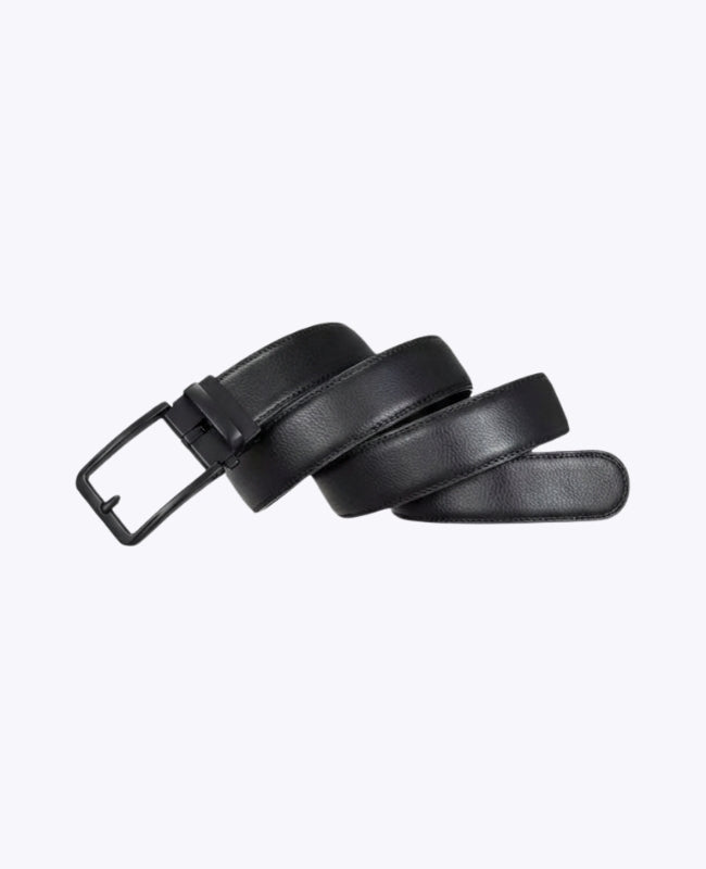 Ceinture de Costume Homme Noir en Cuir Sans Trou "Gustave"