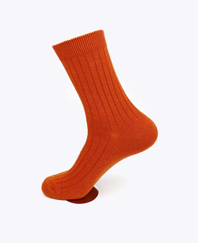 Meias Homem Terracotta n°1 em Algodão «Maurice»