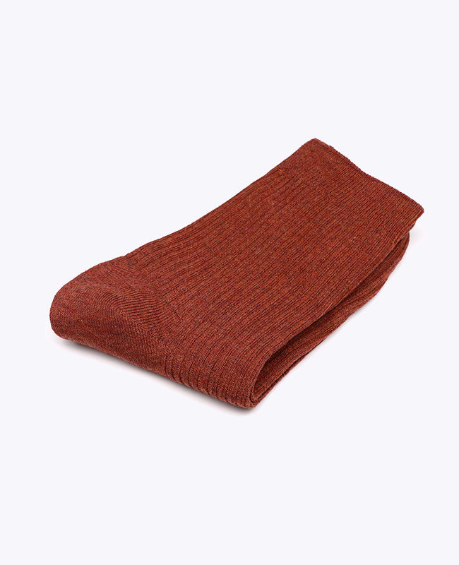 Meias Homem Terracotta n°3 em Algodão «Maurice»