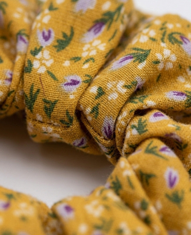 Elástico de cabelo Liberty Amarelo n°3 Mulher «Suzanne»