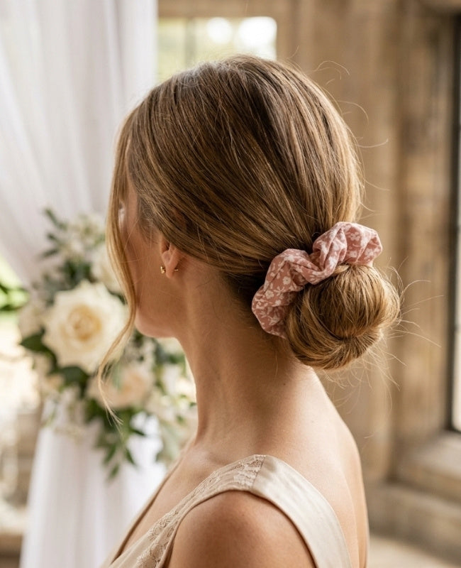 Elástico de cabelo Liberty Rosa n°2 Mulher «Suzanne»