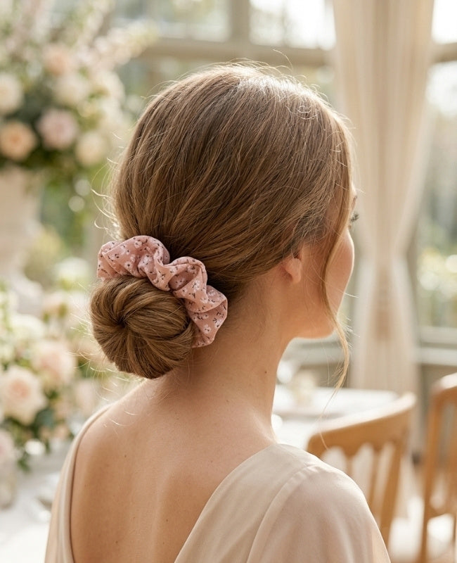 Elástico de cabelo Liberty Rosa n°3 Mulher «Suzanne»
