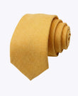 Gravata Amarelo n°1 Homem em Efeito Veludo «Simon»