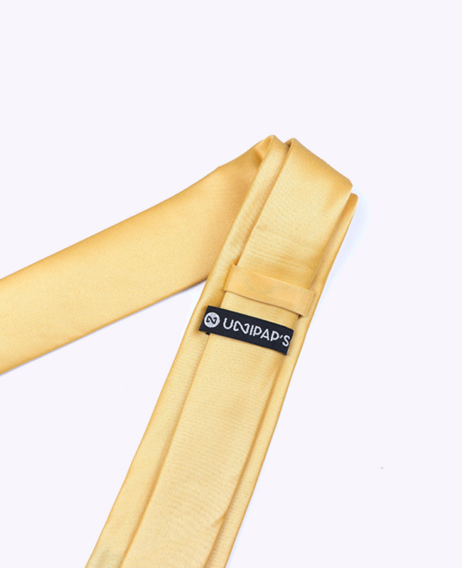 Gravata Amarelo n°1 Homem em Poliéster «Anatole»