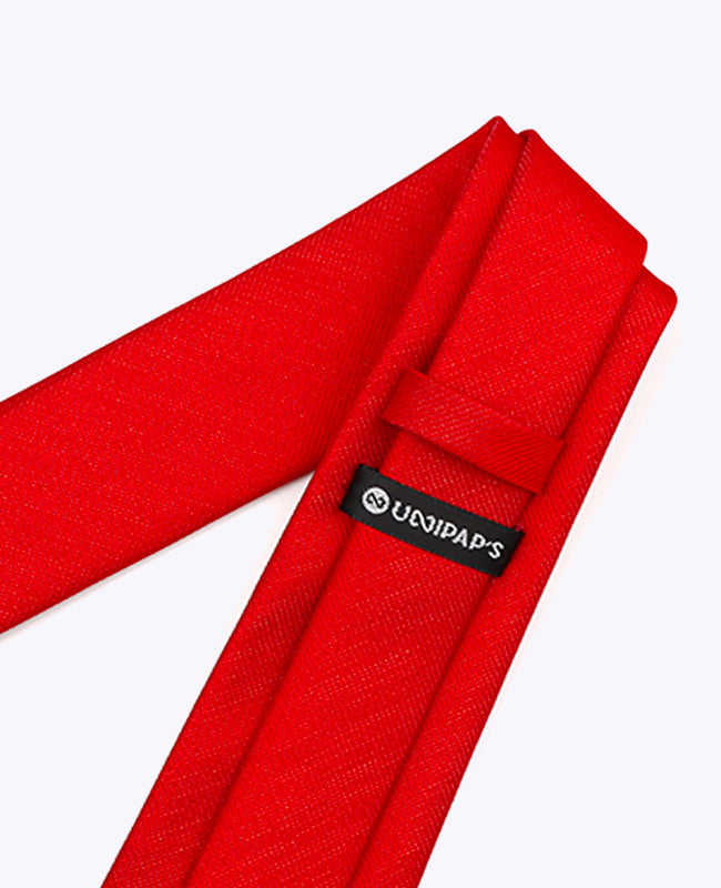 Gravata com Lantejoulas Vermelho n°1 Homem em Poliéster | Léonard - Unipap's