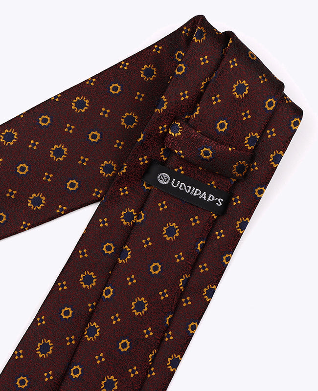 Gravata Vermelha n°1 Com Padrões Homem em Poliéster «Edmond»