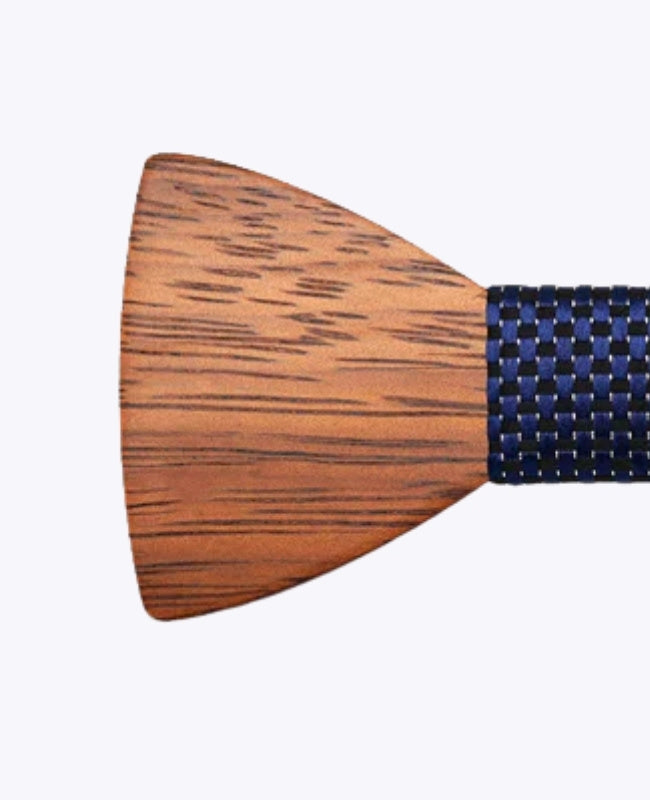 Laço Azul Homem em Madeira «Arsène»