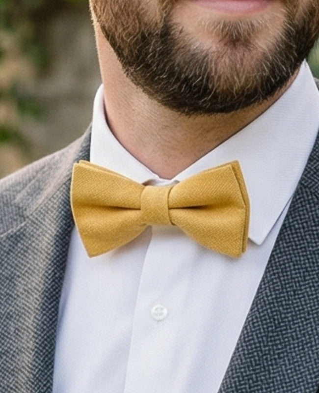 Laço Amarelo n°2 Homem em Efeito Veludo «Simon»
