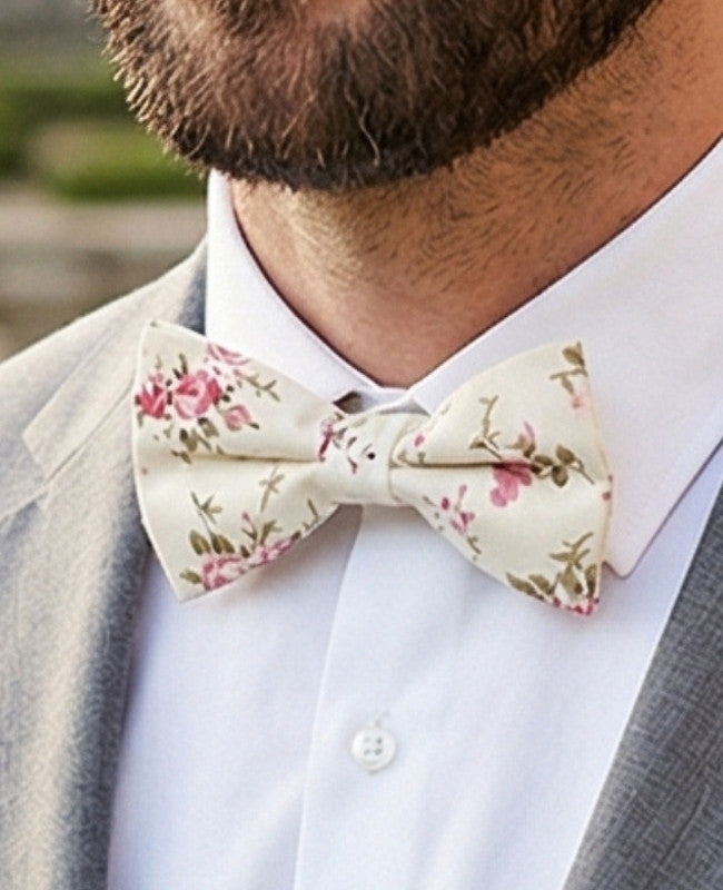 Laço Liberty Branco n°7 Homem em Algodão «Charles»