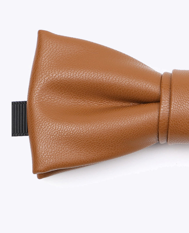 Noeud Papillon Marron n°1 Homme en Cuir «Achille»