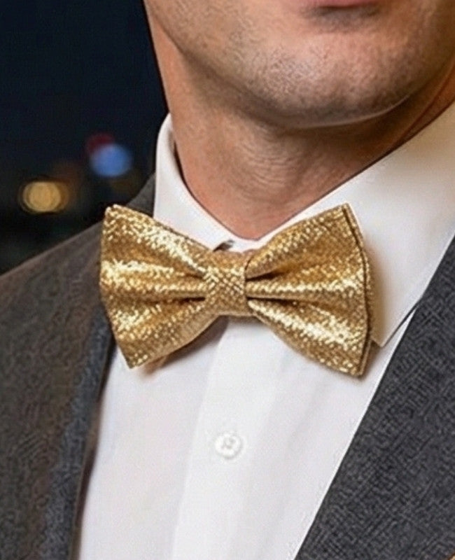 Laço Com Lantejoulas Dourado n°4 Homem em Poliéster «Olive»