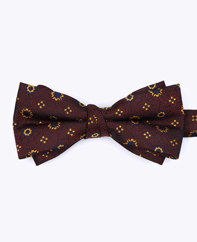 Noeud Papillon Rouge n°1 à Motifs Homme en Polyester «Edmond»