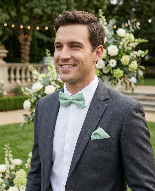 
Laço Verde n°1 Homem em Poliéster «Lucien»
