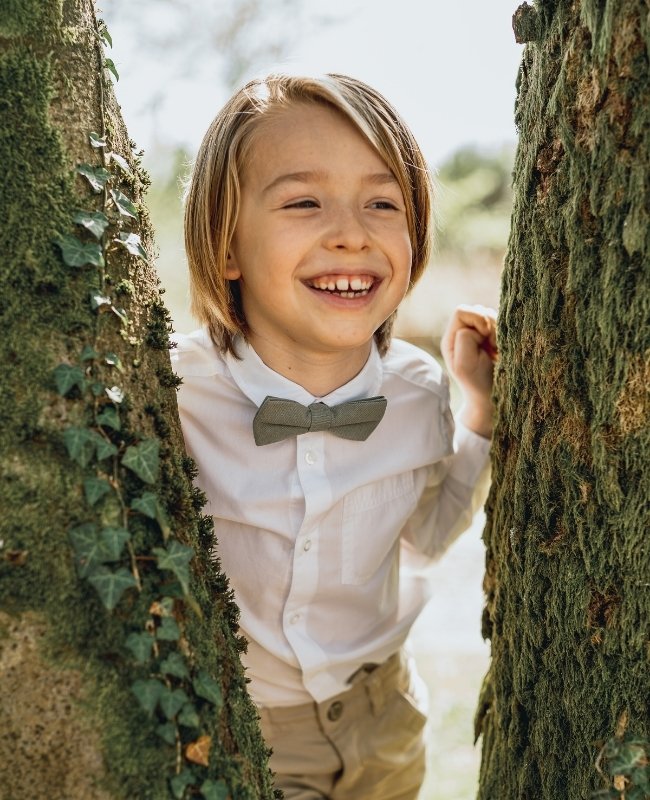 Laço Verde n°2 Criança em Algodão «Edgard»