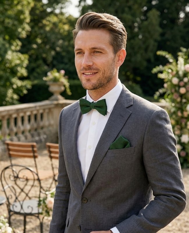 Laço Verde n°2 Homem em Linho «Basile»