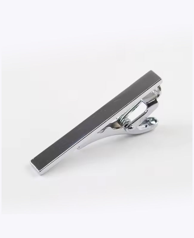 Prendedor de Gravata Prateado em Metal «Victor»