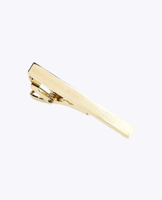 Prendedor de Gravata Dourado em Metal