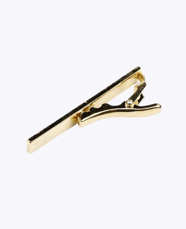 Prendedor de Gravata Dourado em Metal