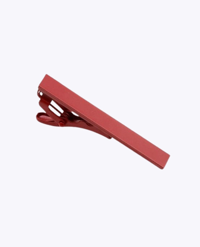 Prendedor de Gravata Vermelho em Metal
