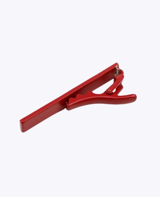 Prendedor de Gravata Vermelho em Metal
