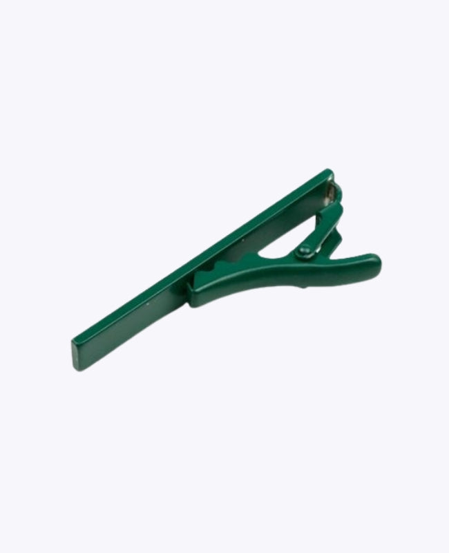 Prendedor de Gravata Verde em Metal