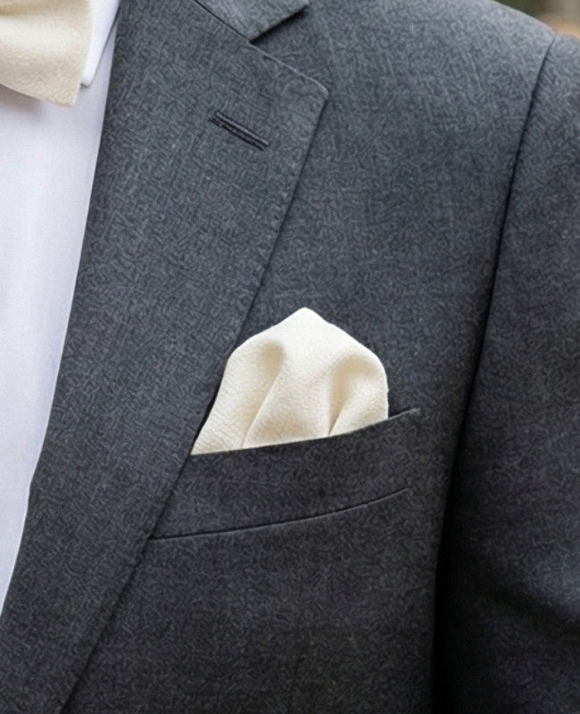 Lenço de bolso Branco n°1 em Linho «Basile»