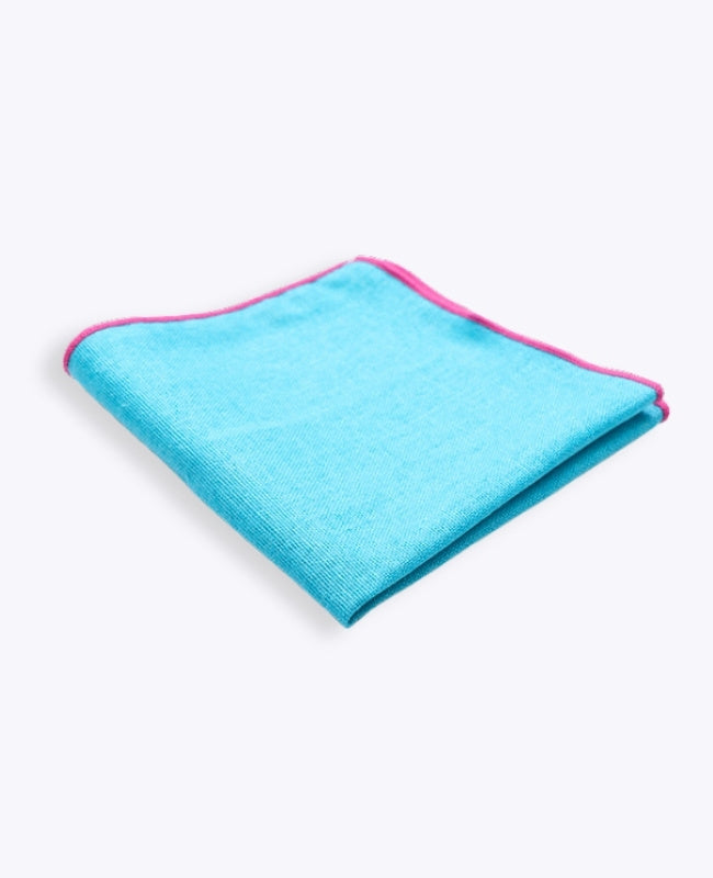 Lenço de bolso Azul n°1 em Linho «Basile»