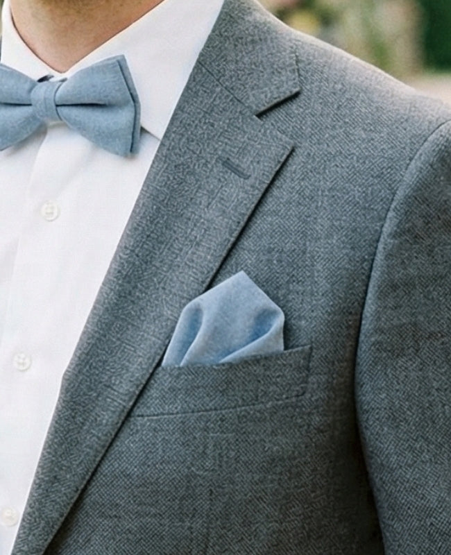 Lenço de bolso Azul n°2 em Algodão «Edgard»