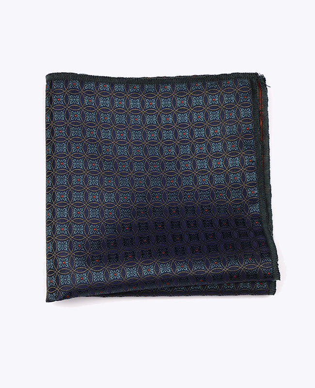 Lenço de bolso Azul n°2 Com Padrões em Poliéster «Edmond»