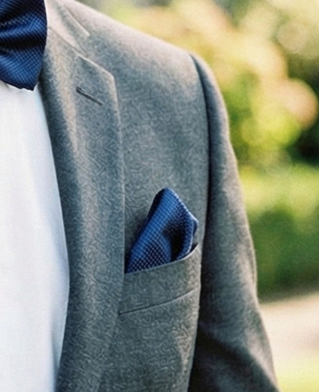 Lenço de bolso Azul n°3 em Poliéster «Martin»