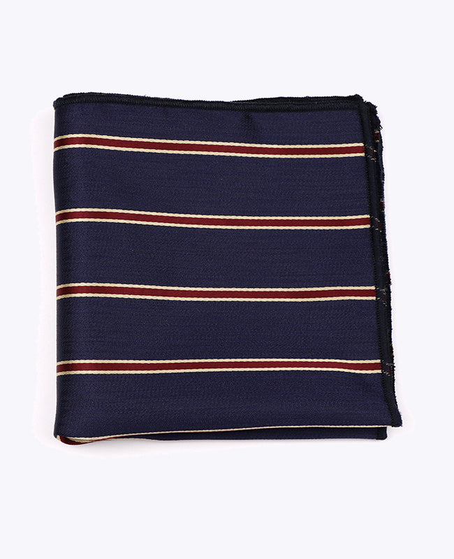 Lenço de bolso Azul Com Riscas em Poliéster «Edmond»