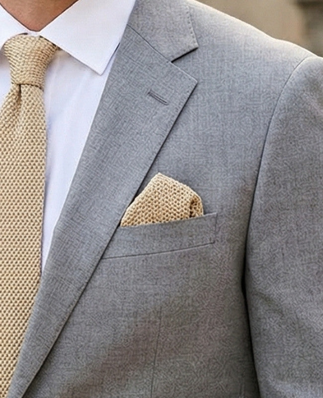 Lenço de bolso Dourado em Malha «Léon»