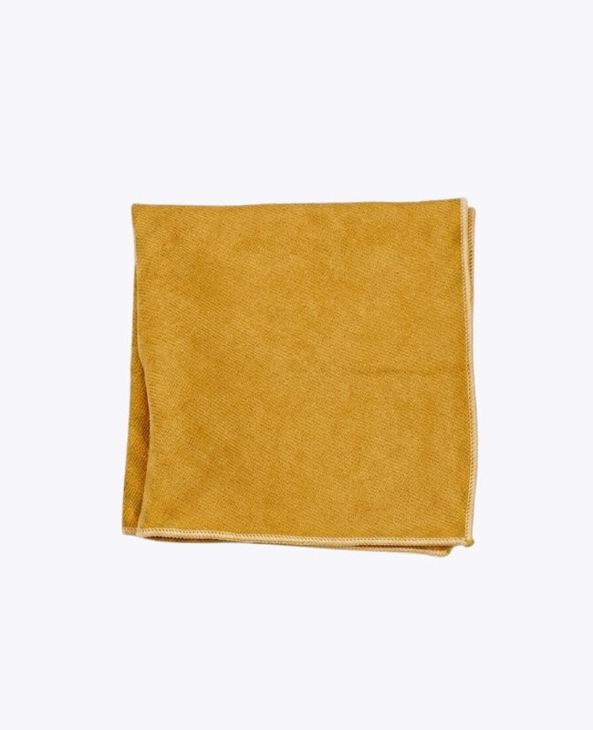 Lenço de bolso Amarelo n°1 em Efeito Veludo «Simon»