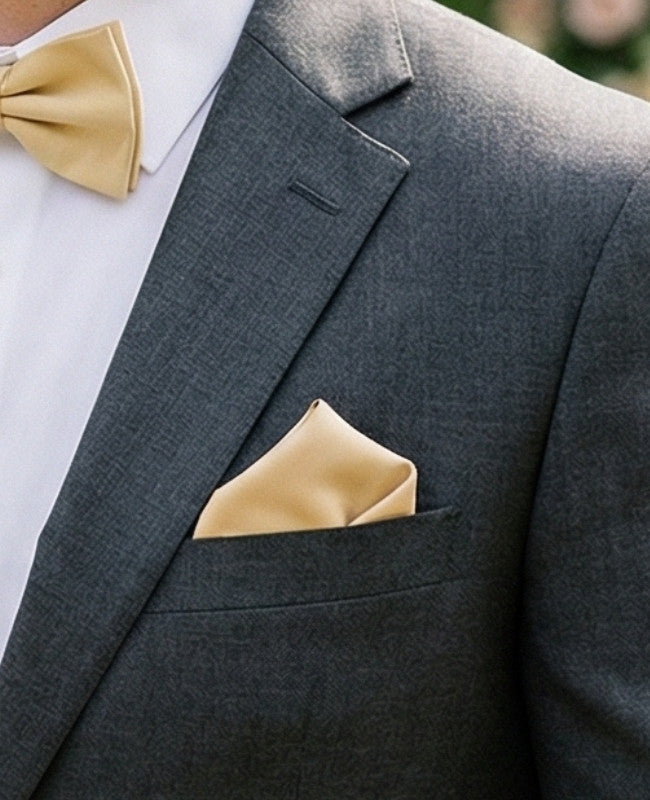 Lenço de bolso Amarelo n°2 em Poliéster «Anatole»