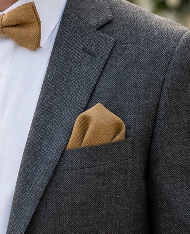 Lenço de bolso Castanho em Algodão «Edgard»
