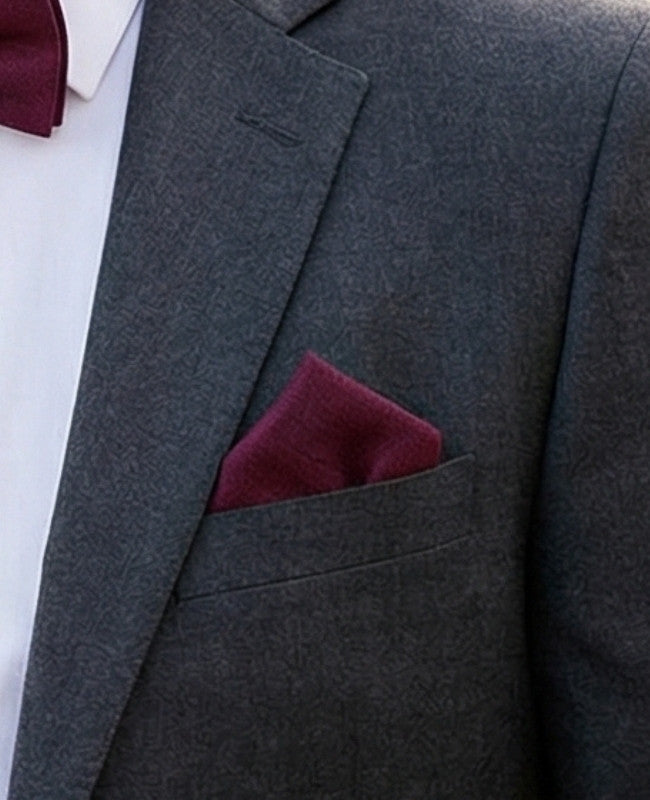 Lenço de bolso Vermelho n°1 em Linho «Basile»