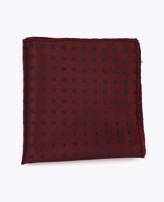 Pochette de Costume Rouge n°2 à Motifs en Polyester «Edmond»